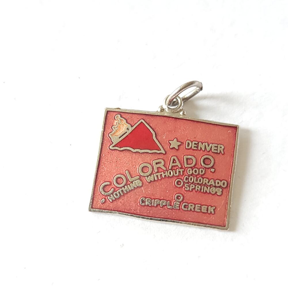 Colorado Enameled Charm, Deadstock Vintage Japan